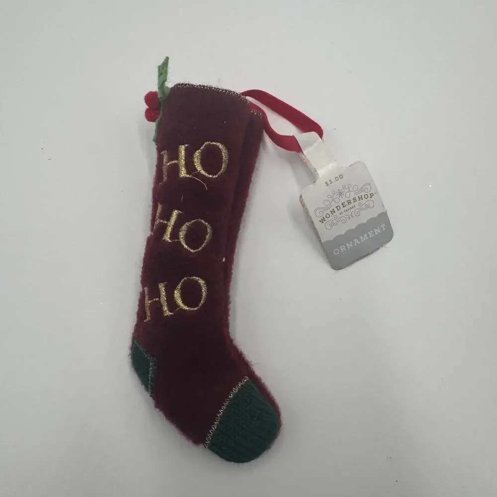 Assorted Christmas Ornament Lot Flocked‎ Santa Snowman Stocking Bells Decor NEW